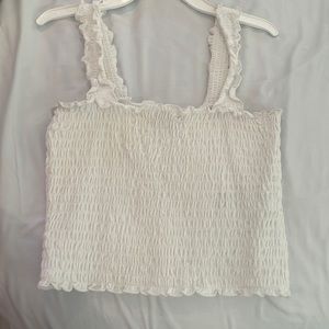 Hollister ruffle edged tank top